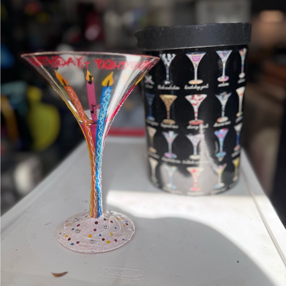 Lolita Hand-Painted Martini Glass with Gift Box